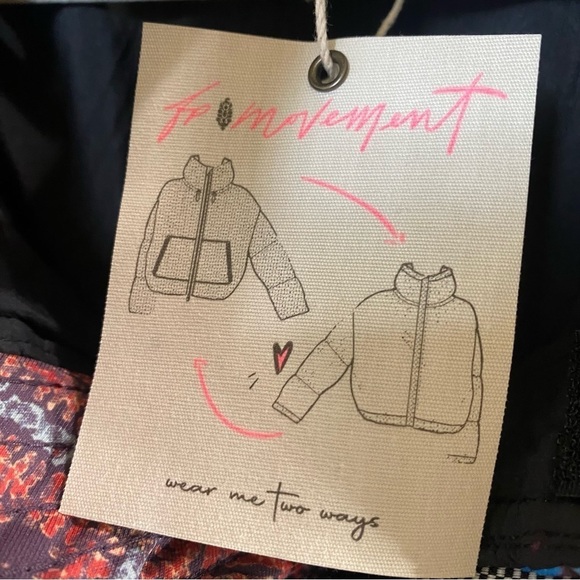 NWT Free People FP Movement Mountain Majesty Reversible Puffer Jacket Multicolor - Picture 10 of 17